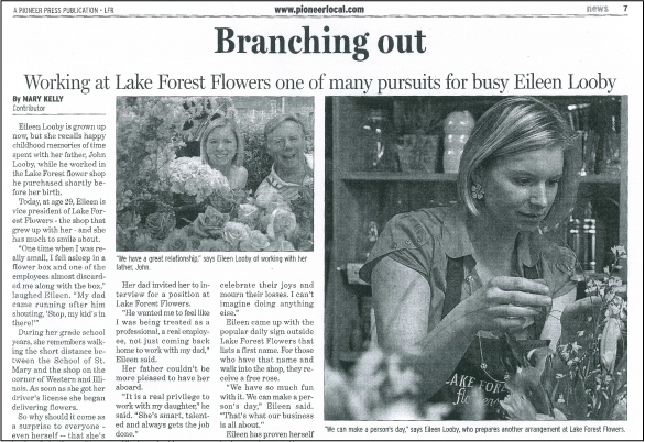 Branching Out - Pioneer Local article