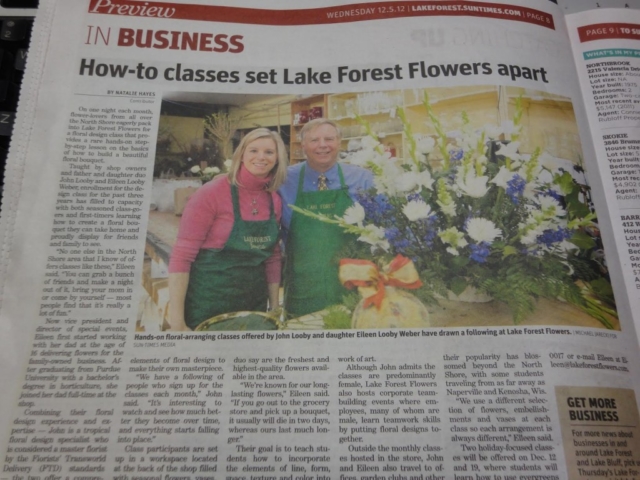 Lake Forest Suntimes article