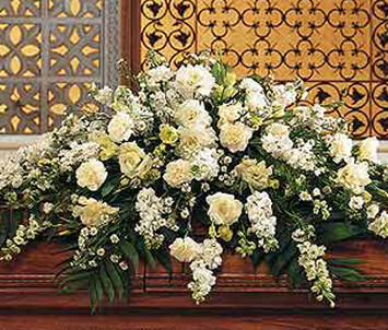 Pure White Casket Spray