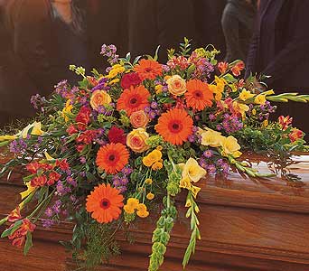 Summer Sentiments Casket Spray